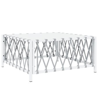 6-delige Loungeset met kussens staal wit