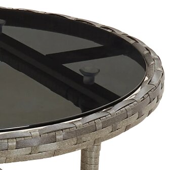 5-delige Bistroset met kussens poly rattan zwart