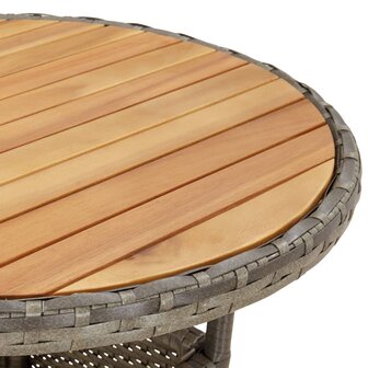 5-delige Bistroset met kussens poly rattan grijs