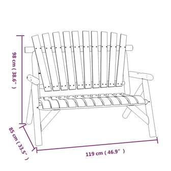 3-delige Loungeset massief vurenhout