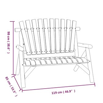 4-delige Loungeset massief vurenhout