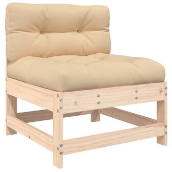 7-delige Loungeset met kussens massief teak