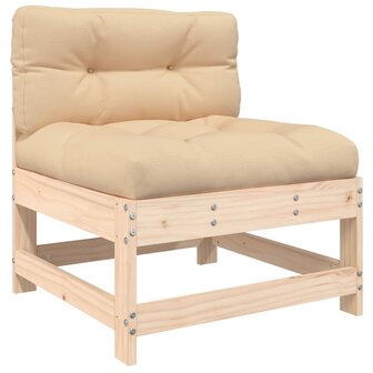 7-delige Loungeset met kussens massief teak