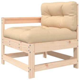 7-delige Loungeset met kussens massief teak