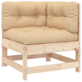 8-delige Loungeset met kussens massief hout