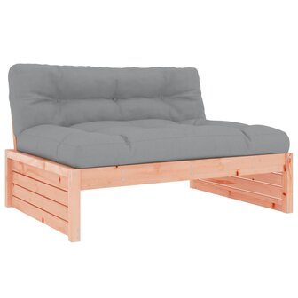 6-delige Loungeset met kussens massief douglashout