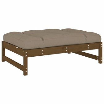 6-delige Loungeset met kussens grenenhout honingbruin