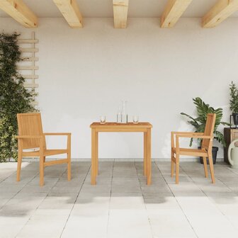 3-delige Tuinset massief teakhout