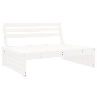 5-delige Loungeset massief grenenhout wit