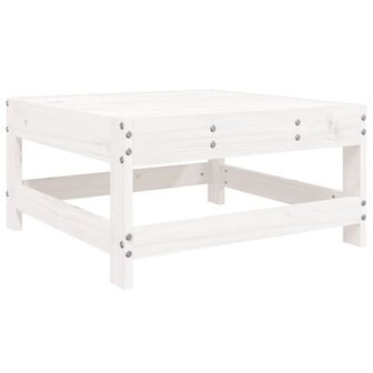 4-delige Loungeset massief grenenhout wit