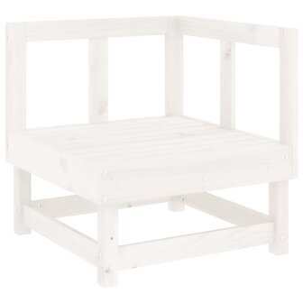 5-delige Loungeset massief grenenhout wit