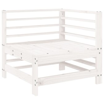 7-delige Loungeset massief grenenhout wit