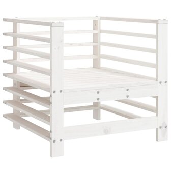 7-delige Loungeset massief grenenhout wit