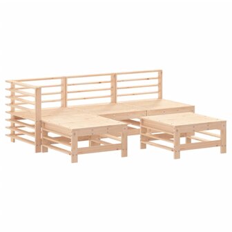 5-delige Loungeset massief grenenhout