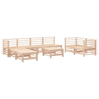 9-delige Loungeset massief grenenhout
