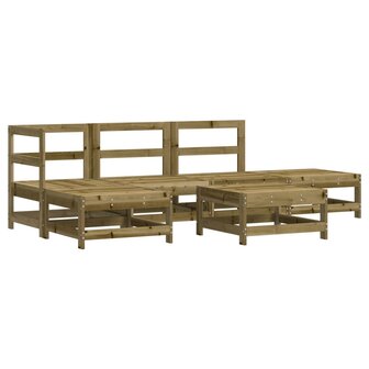 6-delige Loungeset ge&iuml;mpregneerd grenenhout