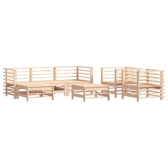 7-delige Loungeset massief grenenhout