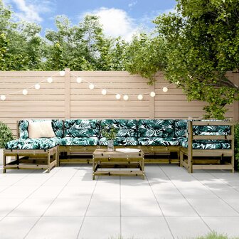8-delige Loungeset ge&iuml;mpregneerd grenenhout