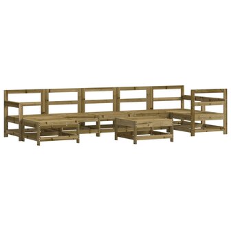 8-delige Loungeset ge&iuml;mpregneerd grenenhout