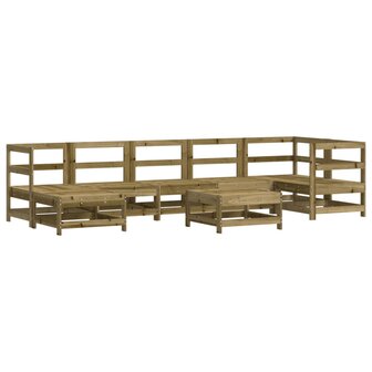 8-delige Loungeset ge&iuml;mpregneerd grenenhout