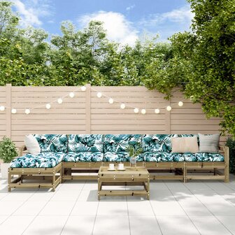 7-delige Loungeset ge&iuml;mpregneerd grenenhout