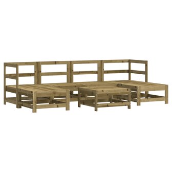 7-delige Loungeset ge&iuml;mpregneerd grenenhout