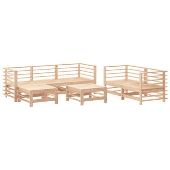 7-delige Loungeset massief grenenhout