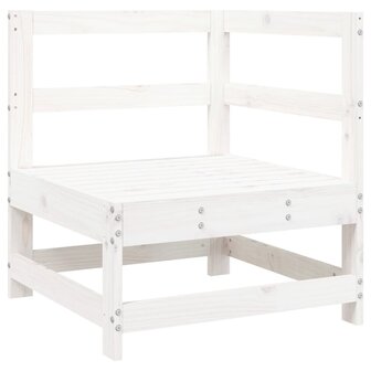 7-delige Loungeset massief grenenhout wit