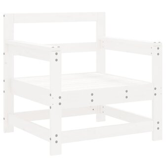 7-delige Loungeset massief grenenhout wit