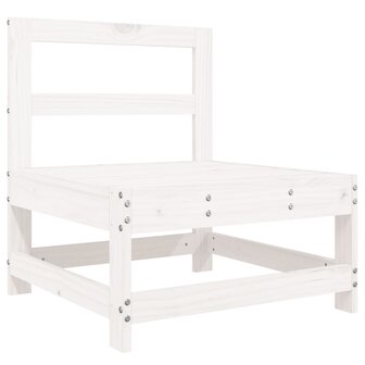 7-delige Loungeset massief grenenhout wit