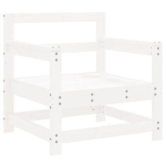 7-delige Loungeset massief grenenhout wit