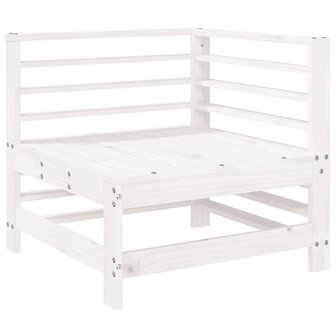 9-delige Loungeset massief grenenhout wit