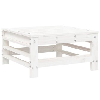 9-delige Loungeset massief grenenhout wit
