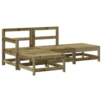4-delige Loungeset ge&iuml;mpregneerd grenenhout
