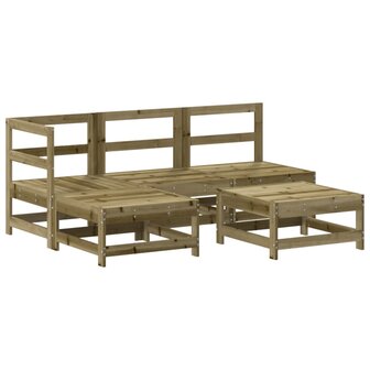 5-delige Loungeset ge&iuml;mpregneerd grenenhout