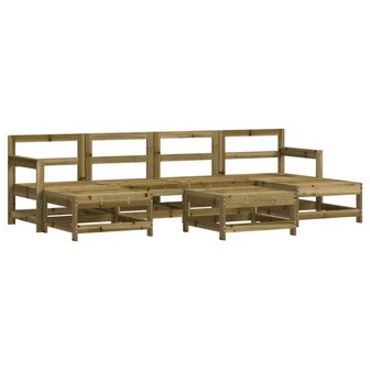 7-delige Loungeset ge&iuml;mpregneerd grenenhout
