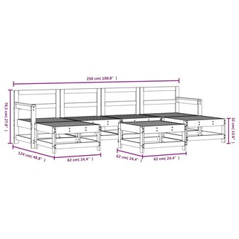 7-delige Loungeset ge&iuml;mpregneerd grenenhout