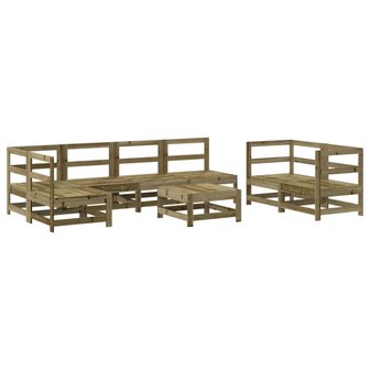 8-delige Loungeset ge&iuml;mpregneerd grenenhout