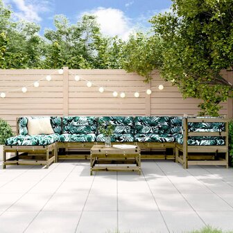 8-delige Loungeset ge&iuml;mpregneerd grenenhout