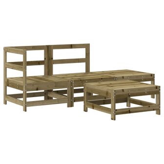 4-delige Loungeset ge&iuml;mpregneerd grenenhout