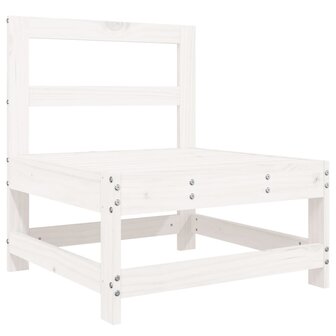 7-delige Loungeset massief grenenhout wit
