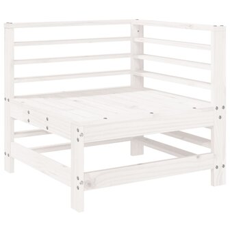 5-delige Loungeset massief grenenhout wit