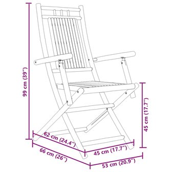 3-delige Bistroset bamboe