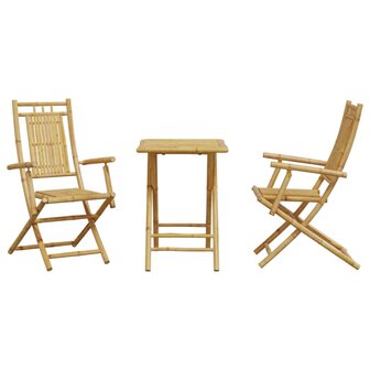 3-delige Bistroset bamboe
