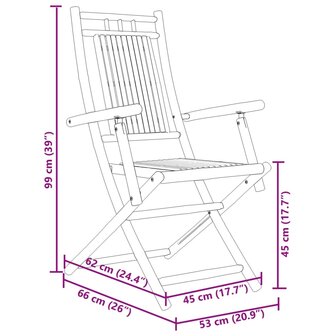 3-delige Bistroset bamboe