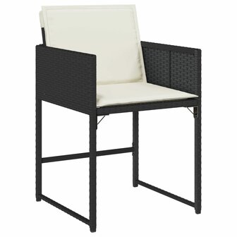 13-delige Tuinset met kussens poly rattan zwart