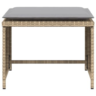 Tuinstoel met voetenbank poly rattan beige