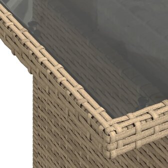 8-delige Loungeset met kussens poly rattan beige