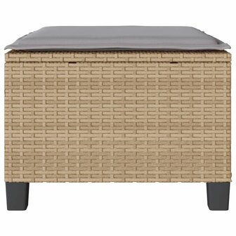 3-delige Bistroset met kussens poly rattan beige