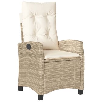 5-delige Tuinset met kussens poly rattan beige